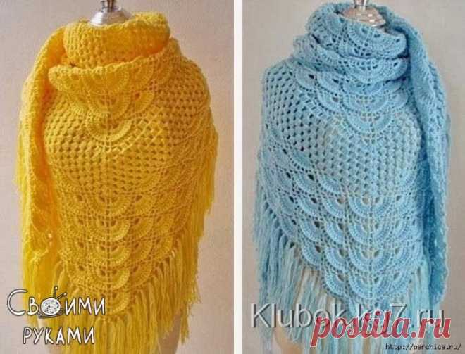 Красивые шали крючком