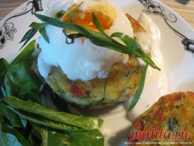 Картофельные котлетки с яйцом 