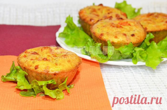 Маффины с кабачками, помидорами и сыром, пошаговые фото | Все Блюда