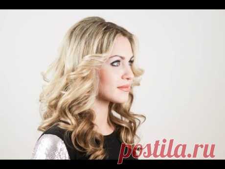 Объемные локоны на утюжок. Voluminous Curls - YouTube