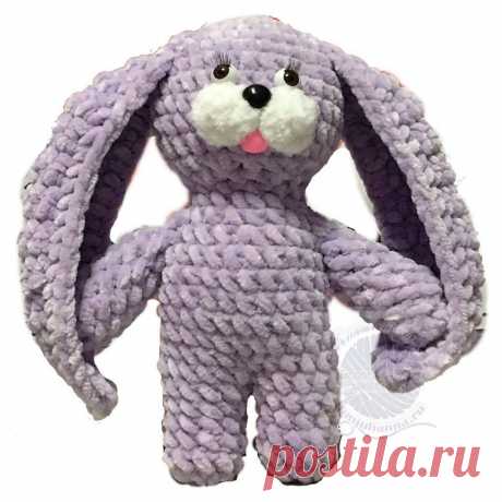 Вязаный зайчик крючком, плюшевый, фиолетовый, 18 см Вязаный зайчик крючком, плюшевый, фиолетовый, 18 см - Очень нежная плюшевая игрушка вязаная вручную из качественной пряжи Himalaya Dolphin baby благодаря которой игрушка имеет неповторимый вид и безумную мягкость. Зайчик имеет глазки с ресничками хорошо зафиксированы на изделии. Игрушку можно стирать в машинке.