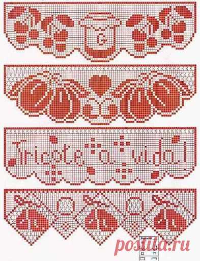 crochet - filet edgings - barrados / bicos filet - Raissa Tavares - Álbumes web de Picasa  |  Pinterest: инструмент для поиска и хранения интересных идей