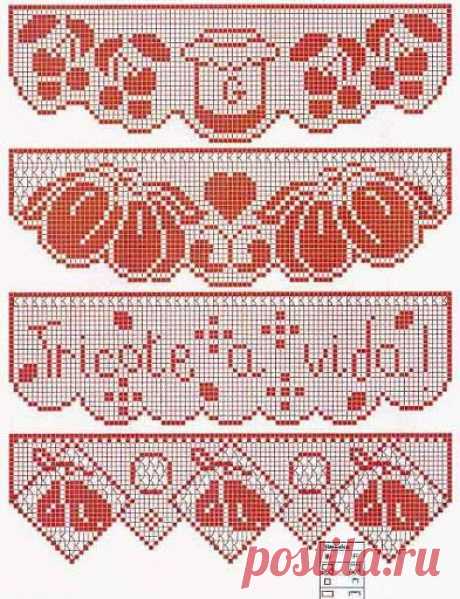 crochet - filet edgings - barrados / bicos filet - Raissa Tavares - Álbumes web de Picasa  |  Pinterest: инструмент для поиска и хранения интересных идей