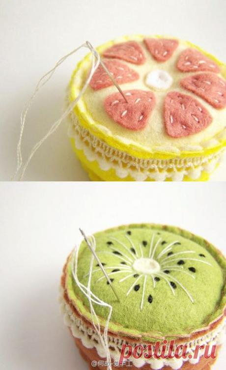 DIY Fruity Pin Cushion ♥ Found here! Click here for more DIY inspiration! | рукоделие