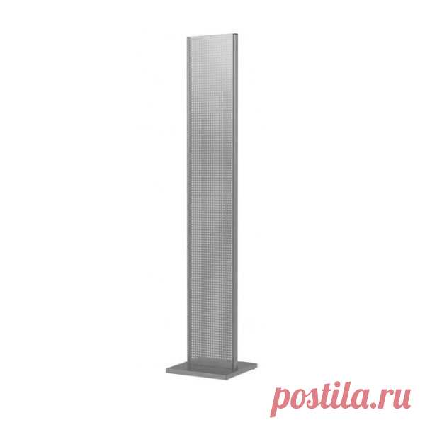 Купить Стойка Стелла перфорированная 165х24х35 см недорого в «Планета-посм» Интернет-магазин Основа: стальная перфорированная окрашенная Базовый цвет: серый металлик Варианты цветов: белый глянец, черный матовый Карманы и рамки в комплект не входят