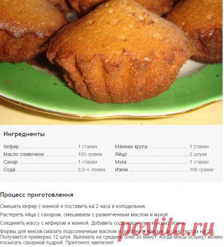 Кексы из манки