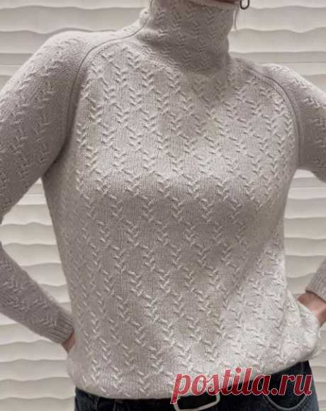 Запись на стене ВОДОЛАЗКА "PEARL"Описание в файле ⬇️#водолазка_спицами #свитер_спицами