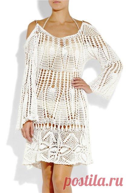 Crochetpedia: Вязаные платья Короткие или длинные рубашки