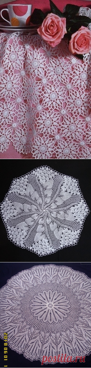 Салфетка/скатерть из круглых мотивов