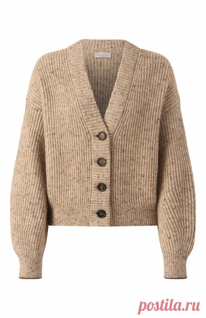 Женский бежевый кардиган из шерсти и льна BRUNELLO CUCINELLI, арт. M0L591106P купить в интернет-магазине ЦУМ. Экспресс доставка, подарочная упаковка.