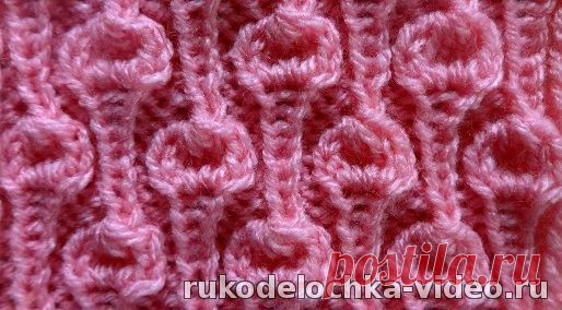 Узор спицами "Ягодки" (видео мастер-класс)