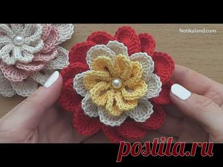 Crochet Flower for decor VERY EASY Tutorial