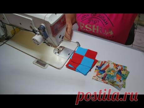 TRASFORMEI FAIXAS DE TECIDOS EM UM BELÍSSIMO PATCHWORK 🧵