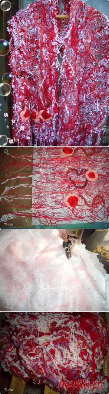 Моделирование - Шарф в технике Crazy Wool » Поиск мастер классов, поделок своими руками и рукоделия на SearchMasterclass.Net