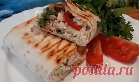 Домашняя шаурма в тонком лаваше: быстрая и вкусная закуска