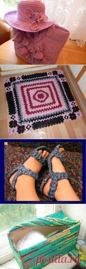 Вязание из полиэтиленовых пакетов. 19 видео уроков