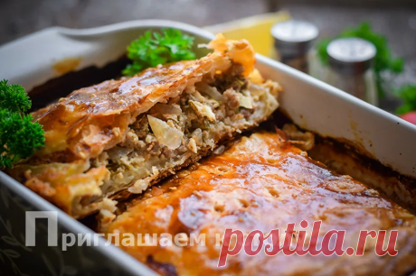 Часто готовлю мой фирменный мясной пирог и угощаю им гостей: никто ни разу не догадался, что в начинке, кроме фарша, творог | Приглашаем к столу | Яндекс Дзен