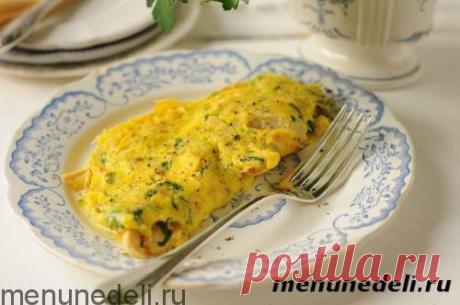 Рецепт омлета с курицей и зеленью / Меню недели