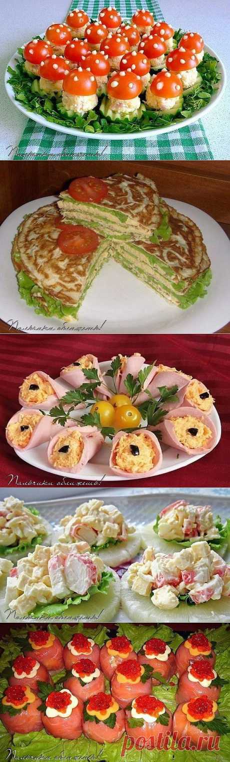 Красивые новогодние закуски..