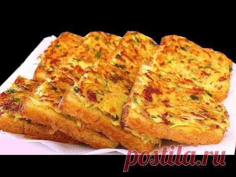 Завтрак за 5 минут! Горячие бутерброды к чаю! Простые но очень вкусные!