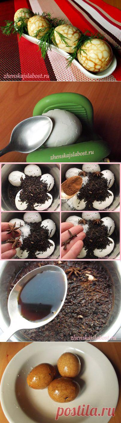 Мраморные маринованные яйца по-китайски