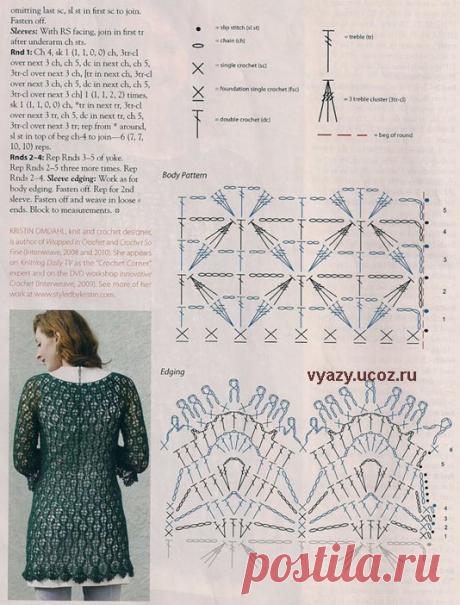 Ажурная туника крючком