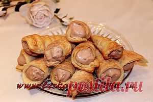 Вкусные слоеные трубочки
