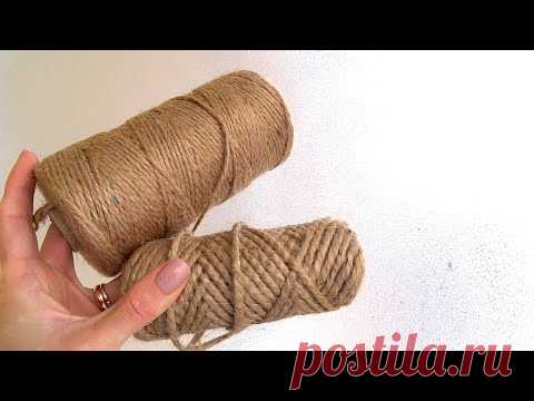 ПРЕКРАСНЫЕ идеи из ДЖУТА и ШПАЖЕК своими руками / 2 Jute Craft ideas - YouTube