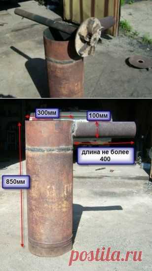 Печь длительного горения из газового баллона
