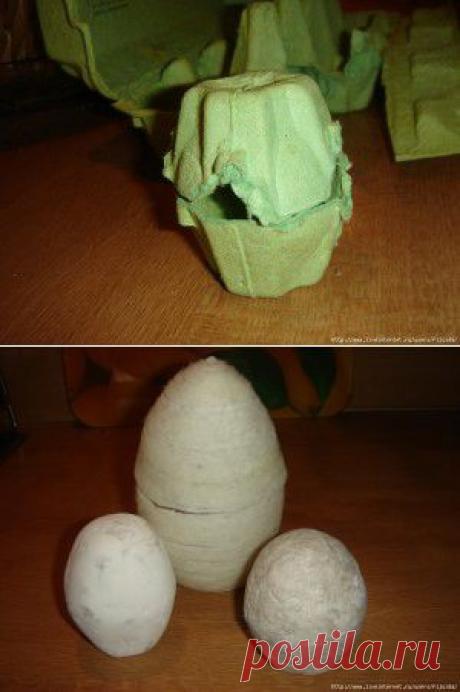 Пасхальные яйца из подручных материалов