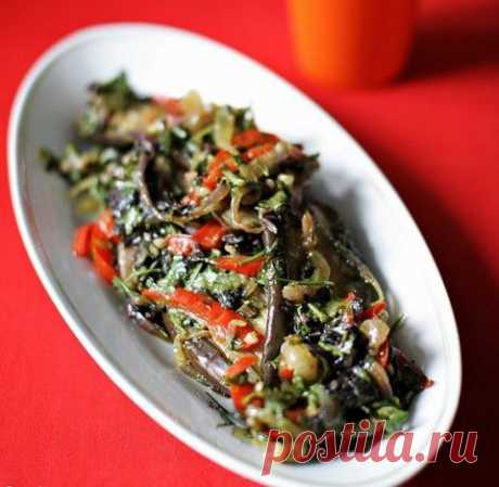 Баклажаны со свежей зеленью | Четыре вкуса