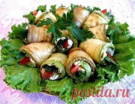 Лучшие кулинарные рецепты: Рулетики из кабачков