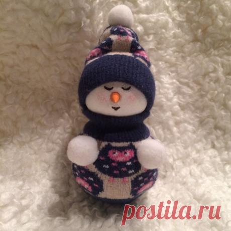 Изготовление новогодней игрушки «Снеговик» за час — Поделки с детьми