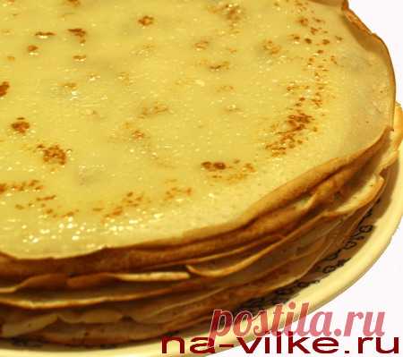 Блины на кефире и сюрприз Блины на кефире с яблочной начинкой.