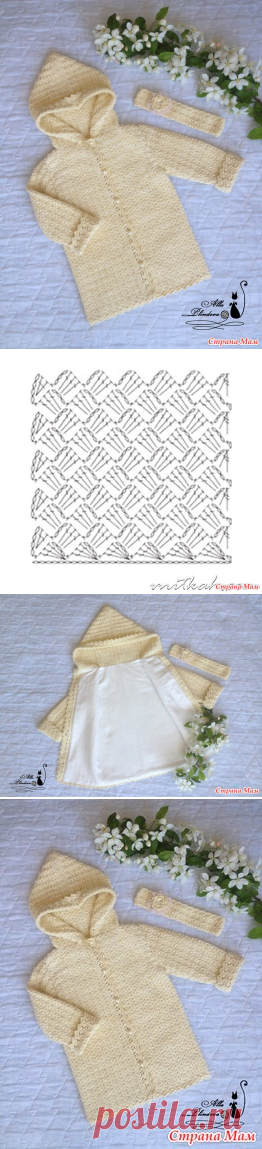 Пальто для девочки Крючком - Вязание - Страна Мам