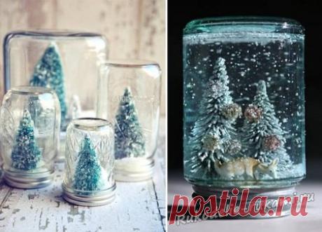 ​Новогодний снежный шар — Поделки с детьми