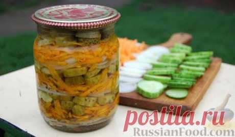 Маринованный салат из огурцов