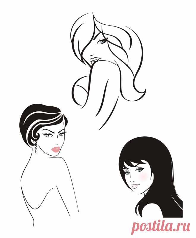 Векторный силуэт девушки (14 фото) ⭐ Забавник