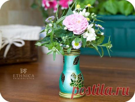 Мини-вазочка из бывшей соусницы
 Мк от Nika Ethnica