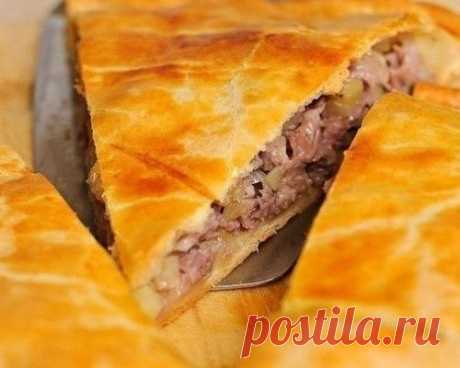 Нежный пирог с мясом