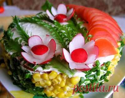 Самые вкусные рецепты: Украшение салатов.