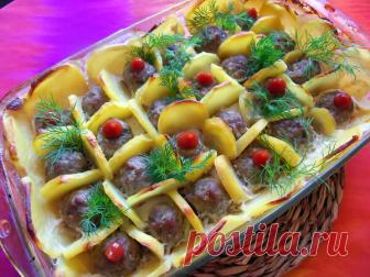 Мясные фрикадельки в картофельных сотах под сливками | HandMade39.Ru | Яндекс Дзен