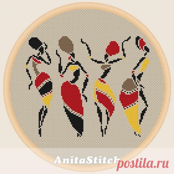 African dancing women Cross stitch pattern | Etsy