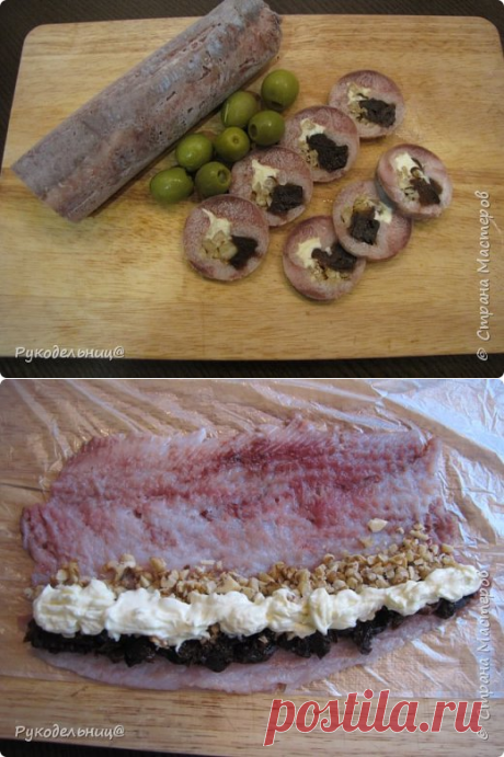 Рольмопсы с черносливом и грецким орехом