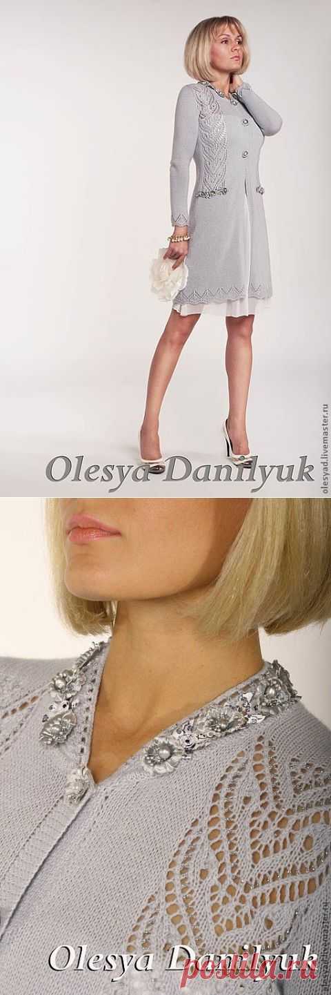 Опять шедевр от Олеси Данилюк. Кружевное пальто. Пряжа - кашемир+мохер. Вязка ручная(!)