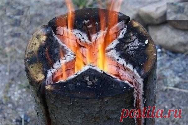 Делаем своими руками "финскую свечу". Очень удобно в лесу, сверху можно поставить чайник или кастрюлю. | Делаем сами