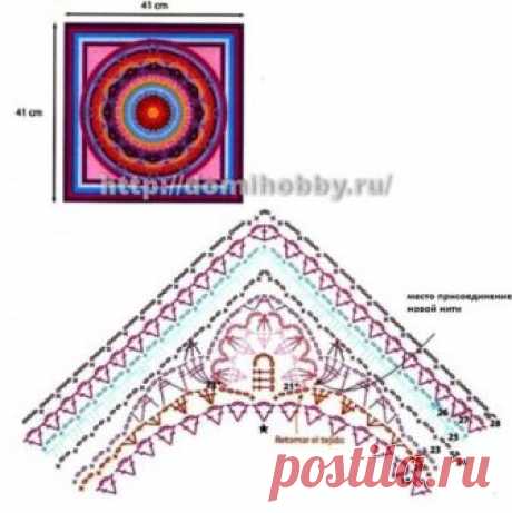 Большой мотив крючком схема