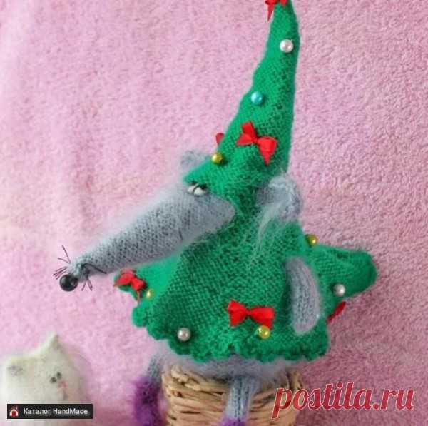 Крыса подарок новогодняя игрушка для интерьера ручной работы купить в Минске и Беларуси, цены на HandMade