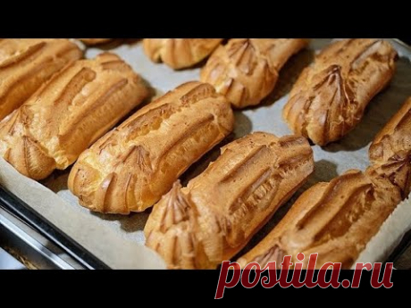НаконецНашлаПростойРецепт!🏆ЭКЛЕРыНаВоде!Ең оңай тиімді РецептіЭклерСуменЖасалған!Дәмді!Ням😋!!