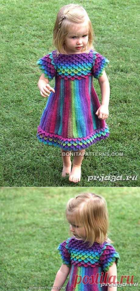 Вязаное платье с чешуйками от Bonito Patterns